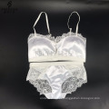 Sujetador de cadena Crop Top Encaje Set Sexy Mujer enjaulado Lencería personalizada Malla acolchada Tamaño Plu Satén Venta al por mayor Mujeres Encaje Bralette